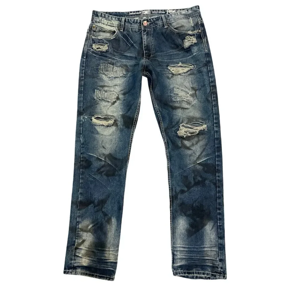 Jordan Craig Legacy Edition Raphael Jeans Mens 38x34 Distressed Camo Streetwear
